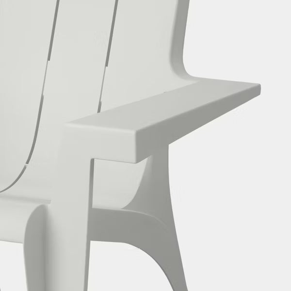 White chair on a light gray background