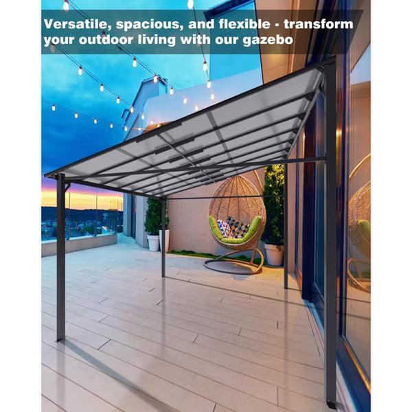 xBeStill Haven™ Outdoor Wall Gazebo with Protective Roof for Effortless Patio Living