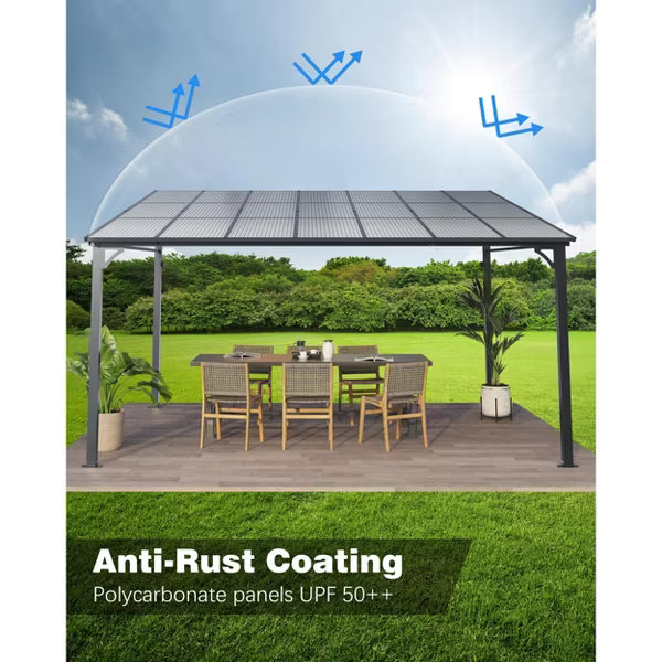 xBeStill Haven™ Outdoor Wall Gazebo with Protective Roof for Effortless Patio Living