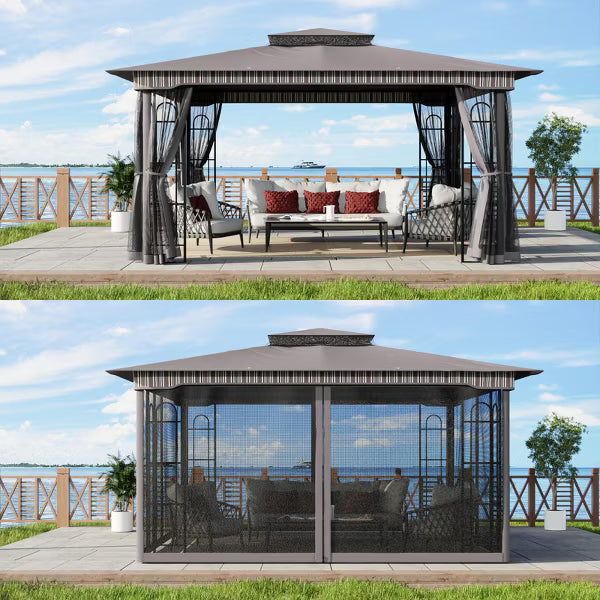 xBeStill Gather™ 10x12 Patio Gazebo Tent with UV Protection for Effortless Outdoor Living