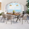 xBeStill Gather™ Outdoor Dining Set with Natural Wood Tabletop for Meaningful Moments