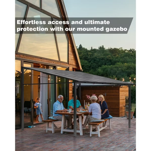 xBeStill Haven™ Outdoor Wall Gazebo with Protective Roof for Effortless Patio Living