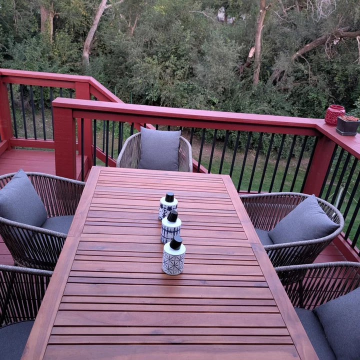 xBeStill Gather™ Outdoor Dining Set with Natural Wood Tabletop for Meaningful Moments