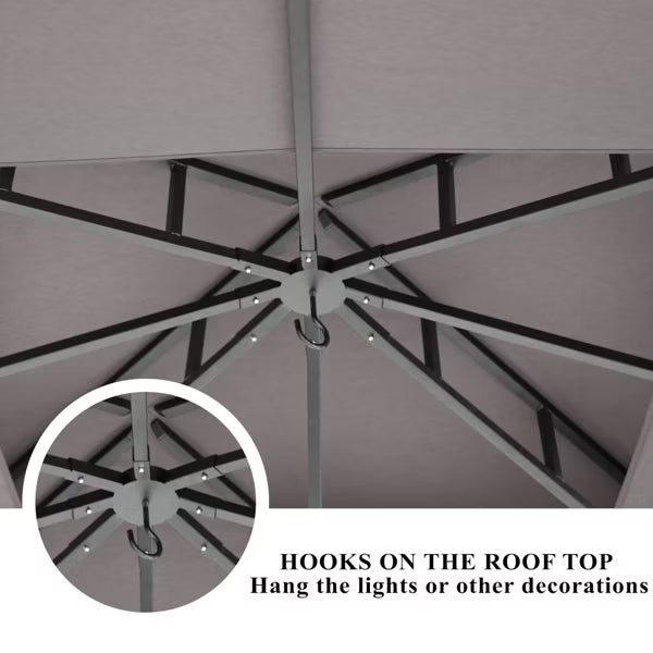 xBeStill Gather™ 10x12 Patio Gazebo Tent with UV Protection for Effortless Outdoor Living