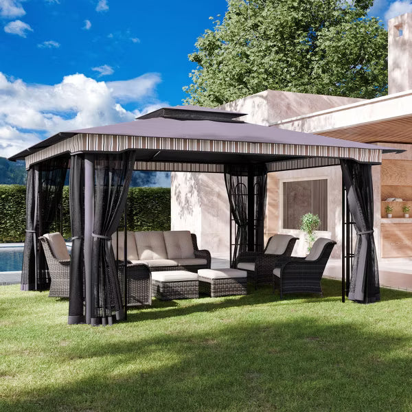 xBeStill Gather™ 10x12 Patio Gazebo Tent with UV Protection for Effortless Outdoor Living