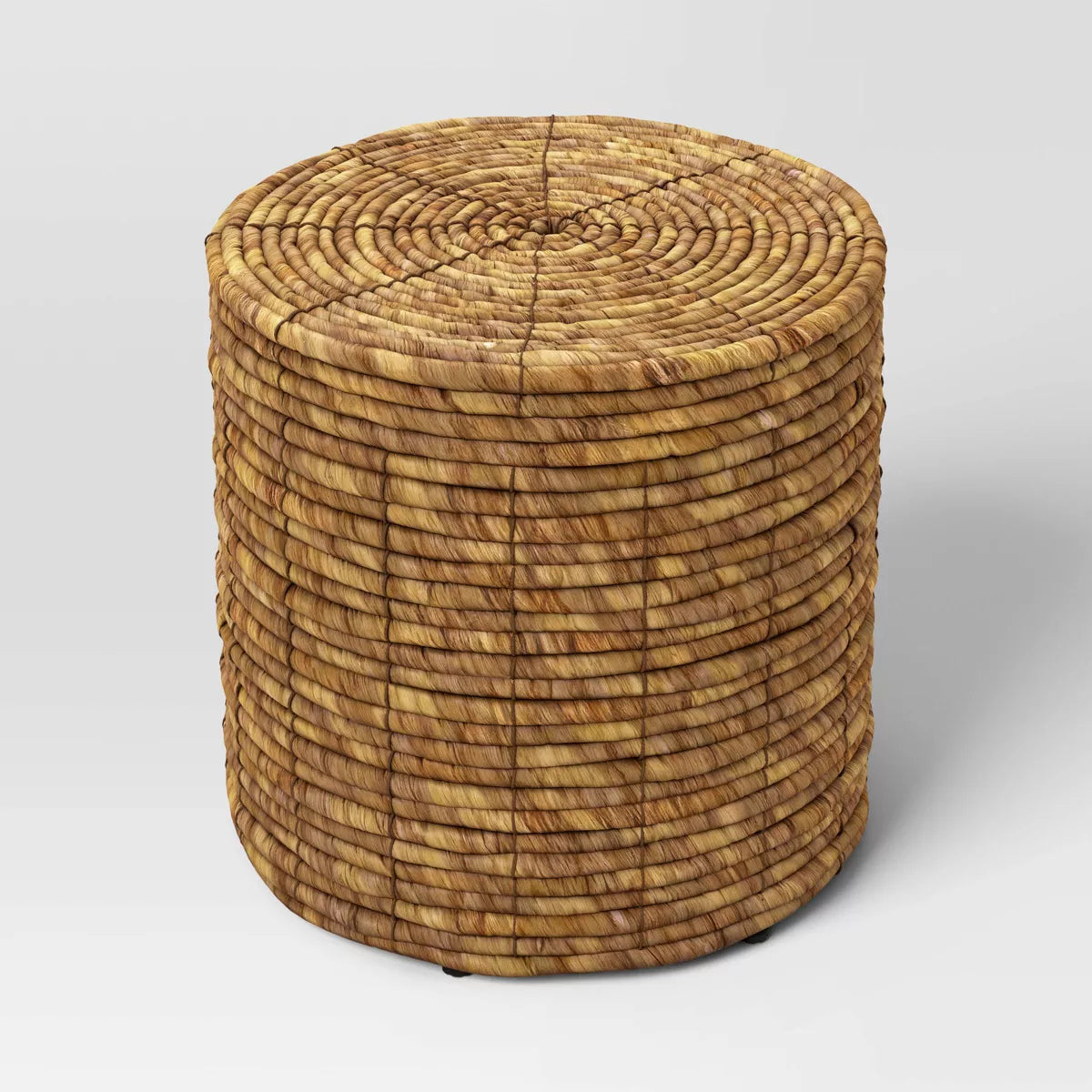 xBeStill Nest™ Natural Woven Ottoman with Hidden Storage for Peaceful Homes