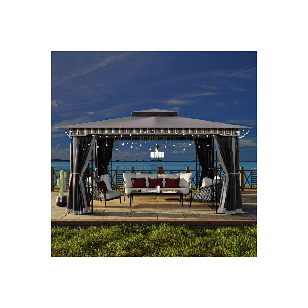 xBeStill Gather™ 10x12 Patio Gazebo Tent with UV Protection for Effortless Outdoor Living